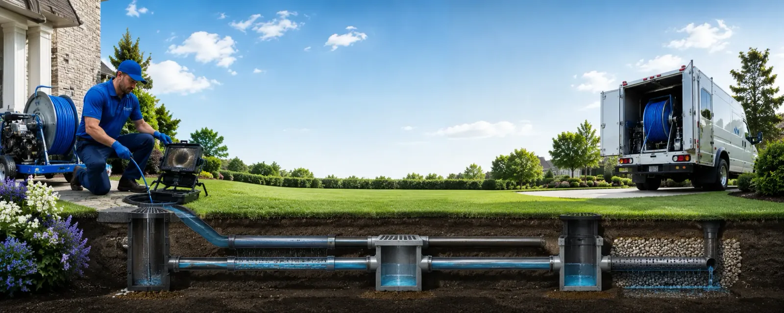Outdoor drain cleaning information for Phillips, ME